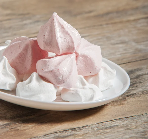 Sluiten van meringue koekjes. — Stockfoto