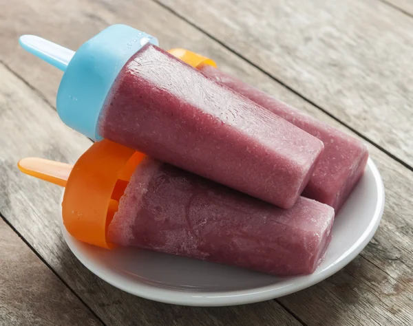 Strawberry ice cream stick — Stock Photo, Image