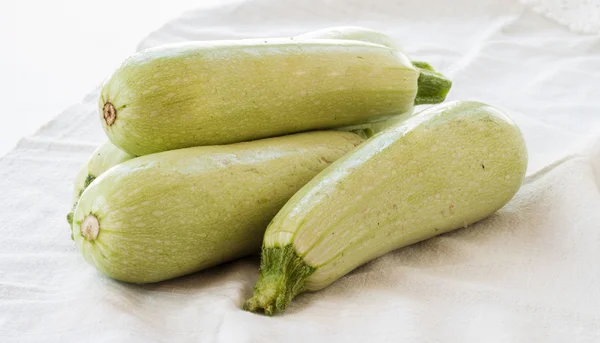 Zucchine su sfondo bianco — Foto Stock