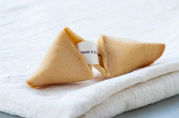 Galleta de la fortuna de cerca —  Fotos de Stock