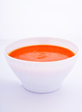 Kremsi havuç çorbası yakın çekim