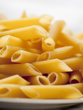 Pişmemiş makarna yakın çekim