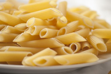 Pişmemiş makarna yakın çekim