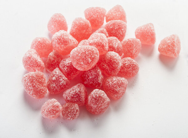 fruity jelly beans sprinkled with sugar
