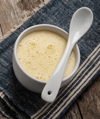 muz puding yakın çekim