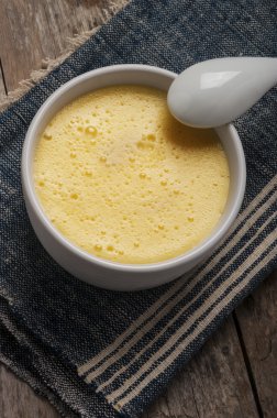 muz puding yakın çekim