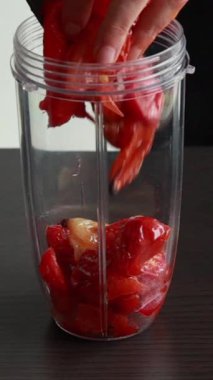 Karıştırıcı Ev Yapımı Rahatlığı Yemeğinde Kızarmış Domates Çorbası