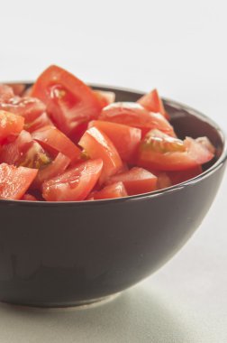 Doğranmış domates yakın çekim