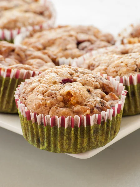 Hausgemachter Blaubeermuffin zu Weihnachten — Stockfoto