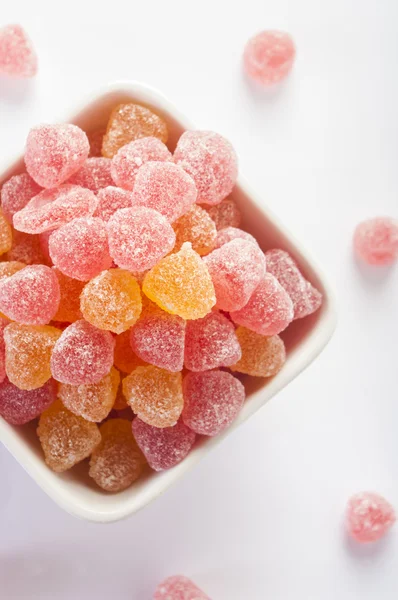Fruity jelly beans sprinkled with sugar — Stock Photo, Image