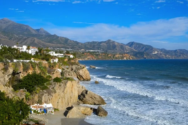 Noordelijke kust van Nerja, in Spanje — Stockfoto