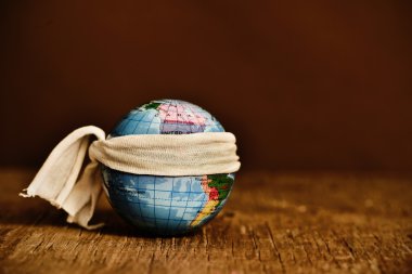 karasal bir dünya çapında bağlı bez parçası