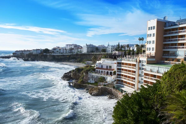 Costa meridionale di Nerja, in Spagna — Foto Stock