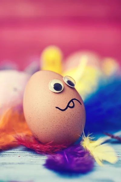 Scared easter egg — Stock Photo, Image