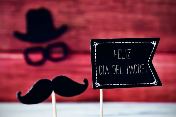 Tekst feliz dia del padre, gelukkig vaders dag in het Spaans — Stockfoto