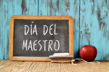 dia del maestro, teachers day in Spanish clipart