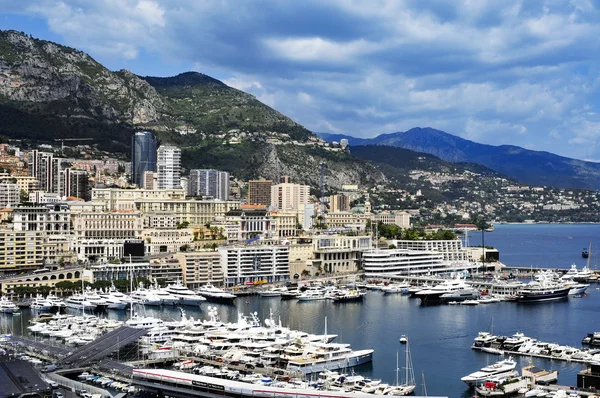 Vista aérea do Porto Hércules em La Condamine e Monte Carlo — Fotografia de Stock