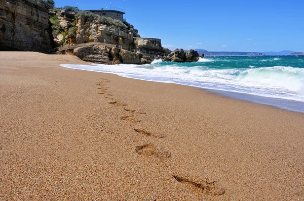 Plage de Cala Illa Roja sur la Costa Brava, en Catalogne, Espagne — Photo