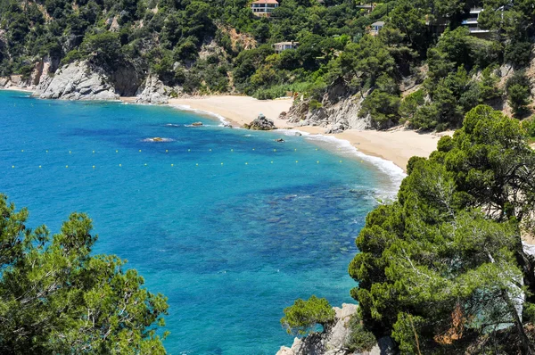 Zatoczki Cala Llorell w Tossa de Mar, Hiszpania — Zdjęcie stockowe