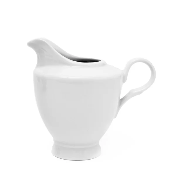 Biały ceramicznych śmietanki lub saucier — Zdjęcie stockowe