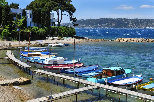 Balıkçı tekneleri French Riviera, Fransa için — Stok fotoğraf