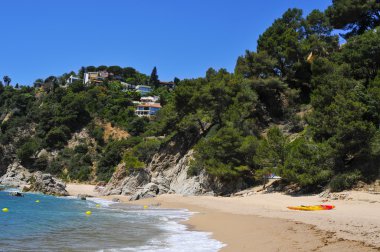 Cala Llorell koyları Tossa de Mar, İspanya