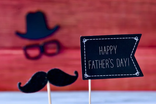 Man face and text happy fathers day — Stock Photo, Image