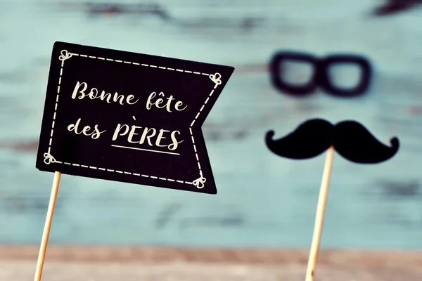 Tekst bonne Fête des peres, gelukkig vaders dag in het Frans — Stockfoto