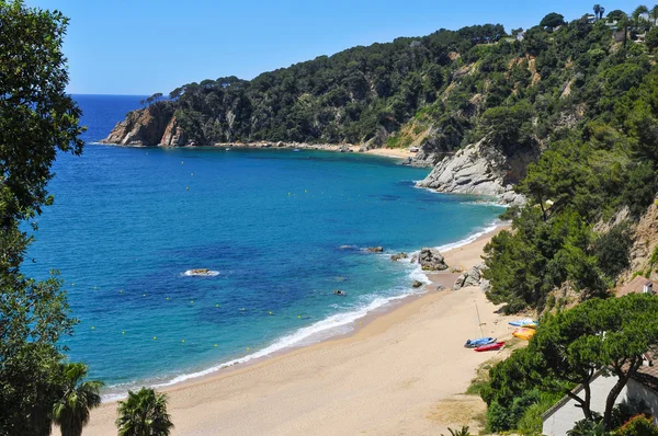 Cala Llorell koyları Tossa de Mar, İspanya — Stok fotoğraf