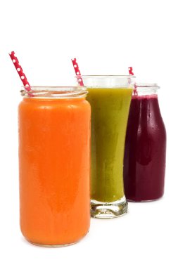 farklı taze smoothies