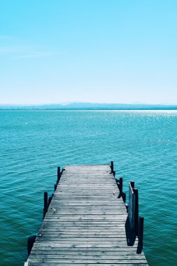 Valencia, İspanya Albufera lagün dock
