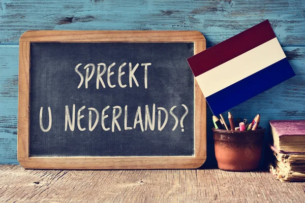 Vraag spreekt u Nederlands geschreven in het Nederlands — Stockfoto