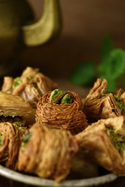 Rozmanité baklavu pečivo — Stock fotografie