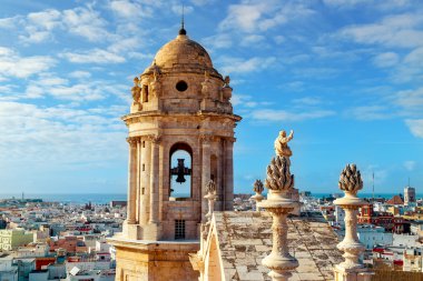 Cadiz, İspanya'nın havadan görünümü