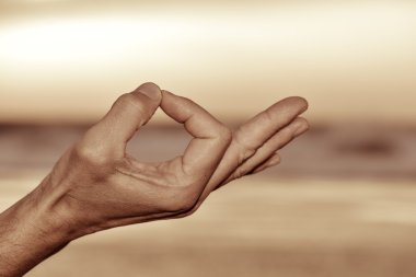 gyan mudra bir adamın elini