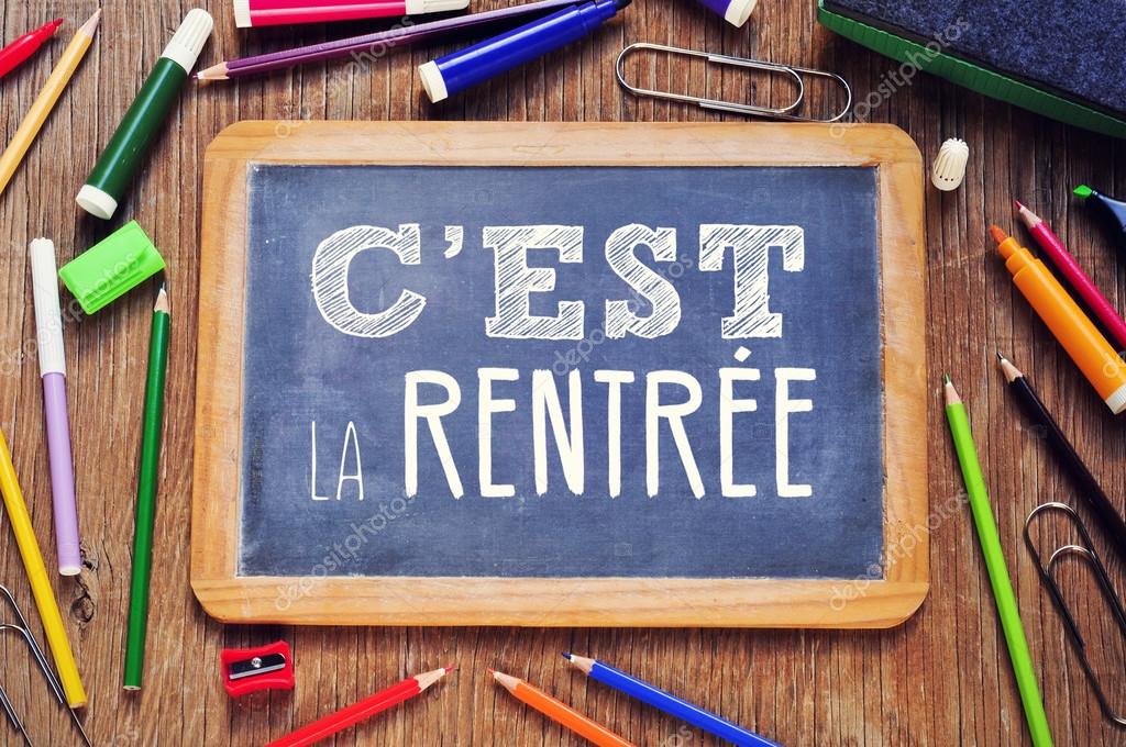 Text Cest La Rentree Back To School In French Stock Photo By C Nito103
