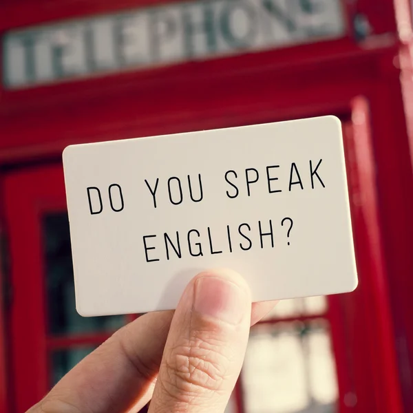 ¿Hablas inglés? en un letrero — Foto de Stock