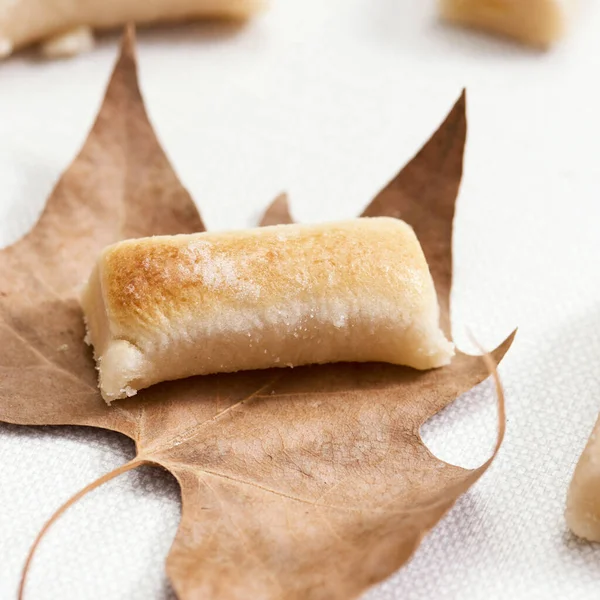 Closeup Hueso Santo Osso Buraco Uma Confecção Espanha Tradicionalmente Comido — Fotografia de Stock