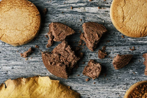 Vista Ángulo Alto Algunos Mantecados Polvorones Una Típica Confección Navideña — Foto de Stock