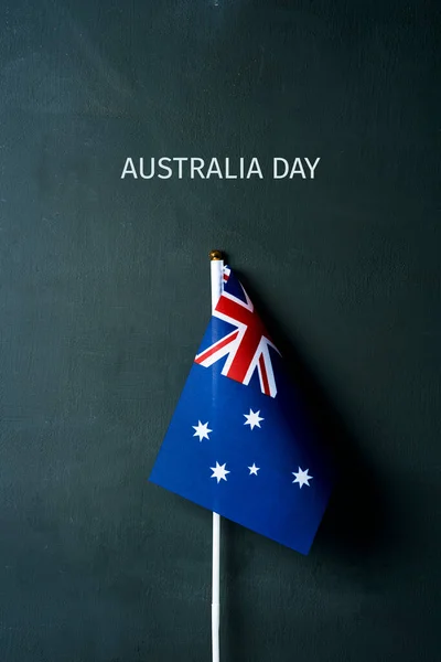 Nahaufnahme Einiger Australischer Flaggen Und Der Text Australia Day Auf — Stockfoto