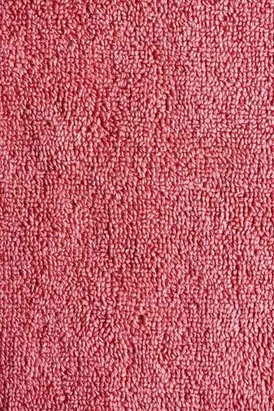 Primer Plano Una Tela Terrycloth Rosa Coral Para Ser Utilizado — Foto de Stock