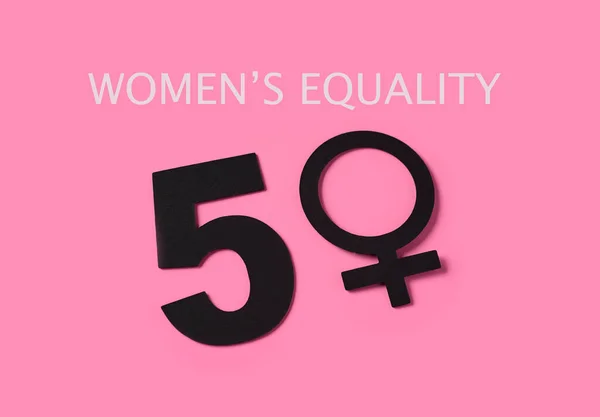 Text Womens Equality Number Zero Female Gender Symbol Depicting Fact — Stockfoto