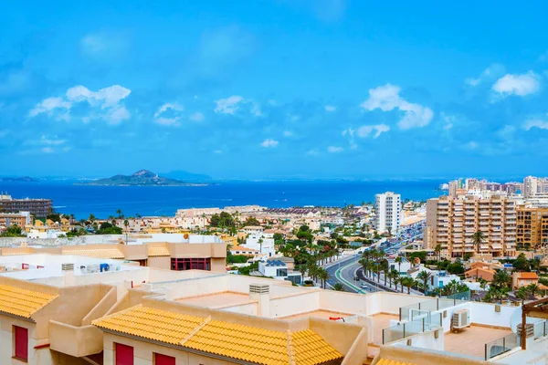 Vista Manga Del Mar Menor Murcia Spagna Con Laguna Mar — Foto Stock