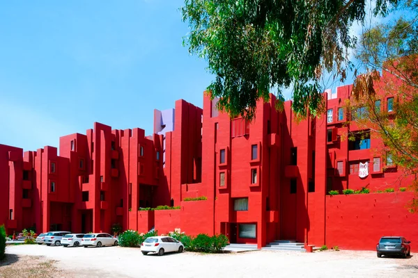 Calpe Spain August 2021 View Picturesque Muralla Roja Building Calpe — Stock Photo, Image