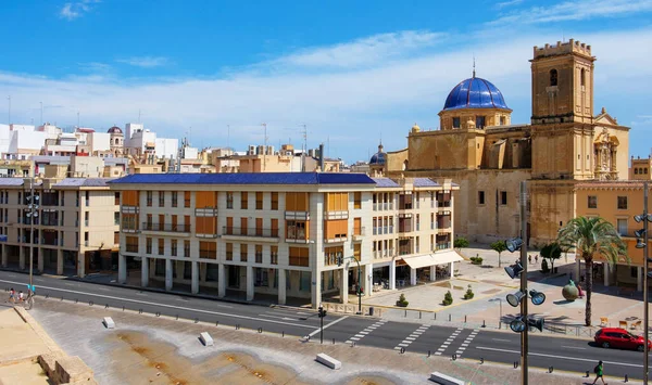 Elche España Julio 2021 Una Vista Pájaro Sobre Plaza Del —  Fotos de Stock