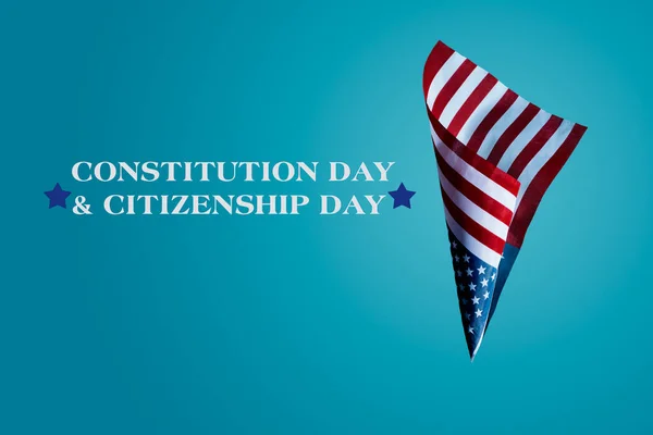 День Конституції Сша День Громадянства Прапор Сполучених Штатів Америки Синьому — стокове фото