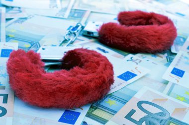 seksi kabarık kelepçe ve dolarları, filtre efekti
