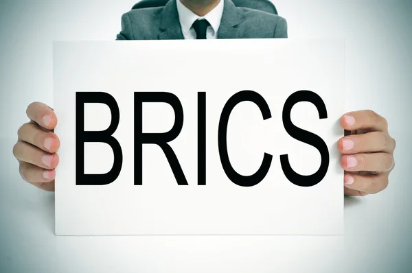 BRICS, for the five major emerging national economies Brazil, Ru — Stock Photo, Image