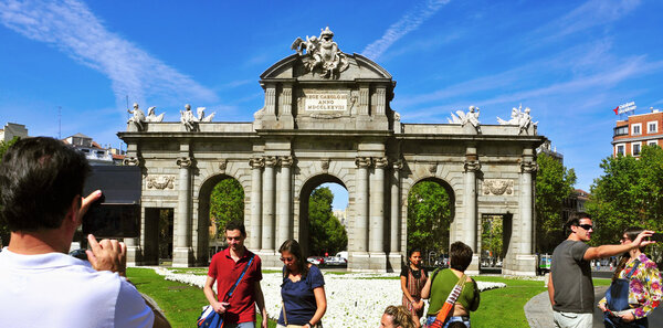 La Puerta de Alcala in Madrid, Spain
