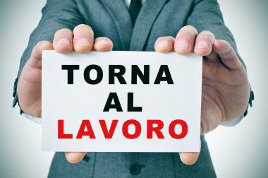 Torna al lavoro, İtalyanca olarak işe geri